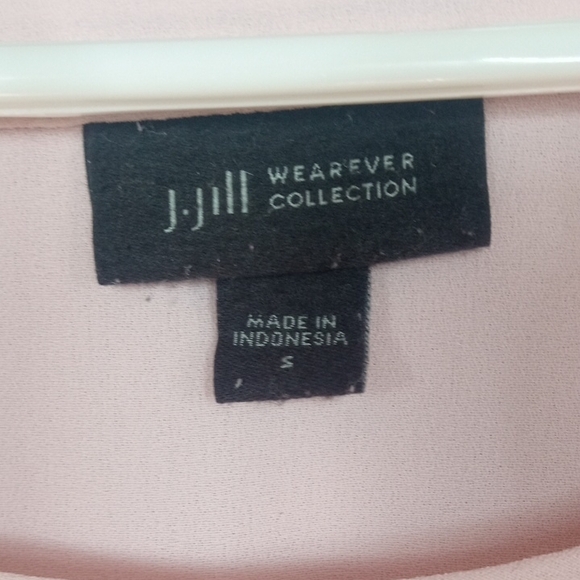 J. Jill Light Pink Women's Draped Sheer Blouse Size Small - Picture 2 of 8